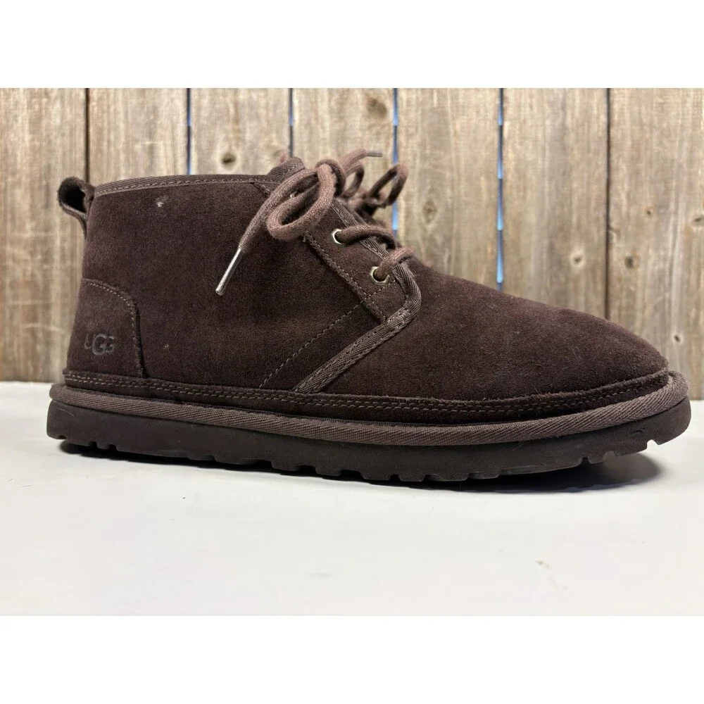 UGG Dusted Cocoa Neumel Suede Sherpa Fleece Lined Mens Boot Shoe Size 10 Brown